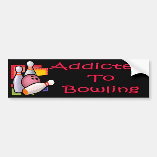 Gewöhnt zum Bowling Autoaufkleber (Vorne)