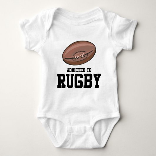 Gewöhnt zum Rugby Baby Strampler (Vorderseite)
