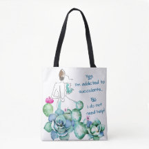 Gewöhnt zur Succulents-Taschen-Tasche