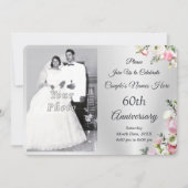 Gewohnte, 60. Hochzeitstag-Party Einladungen (Vorderseite)