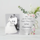 Gewohnte, 60. Hochzeitstag-Party Einladungen (Stehend Vorderseite)