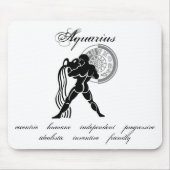 Gewohnte Aquarius-Merkmale im griechischen Stil Zo Mousepad (Vorne)