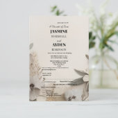 Gewohnte Einladungen für Hochzeiten | Boho, Foto u (Stehend Vorderseite)