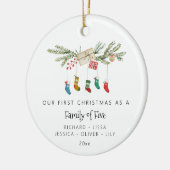 Gewohnte Familie von fünf heiligen Strümpfen Weihn Keramik Ornament (Links)