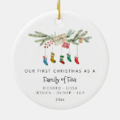 Gewohnte Familie von fünf heiligen Strümpfen Weihn Keramik Ornament (Hinten)