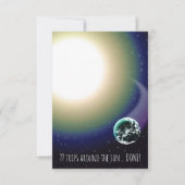 Gewohnte Geburtstagsreisen um die Sonne Einladung (Vorderseite)