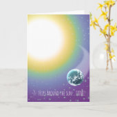 Gewohnte Geburtstagsreisen um die Sonne Karte (Gelbe Blume)