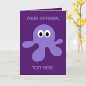 Gewohnte Grußkarte Funny Octopus Karte (Gelbe Blume)