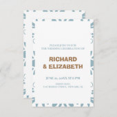 Gewohnte Hochzeit Einladung (Vorne/Hinten)