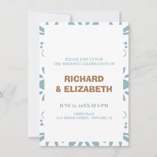 Gewohnte Hochzeit Einladung (Vorderseite)