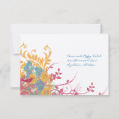 Gewohnte Hochzeiten RSVP Karte (Rückseite)