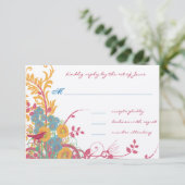 Gewohnte Hochzeiten RSVP Karte (Stehend Vorderseite)