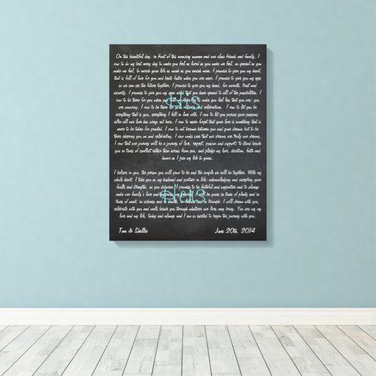 Gewohnte Hochzeitsstimmen auf Leinwand (Insitu (Holzboden))