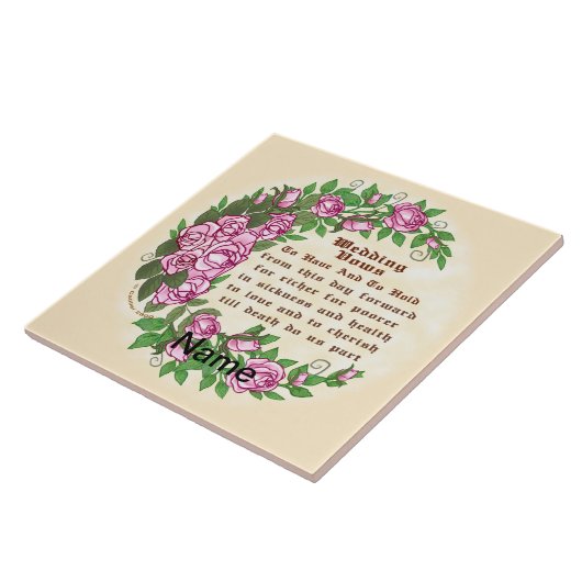 Gewohnte Hochzeitsstimmen mit liebevollen Rose Fliese (Seite)