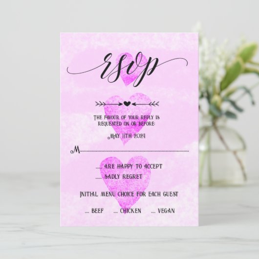 Gewohnte Hochzeitsstimmung UAWG Einladung (Stehend Vorderseite)