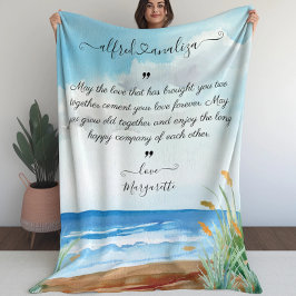 Gewohnte Hochzeitswünsche für Braut und Bräutigam Fleecedecke