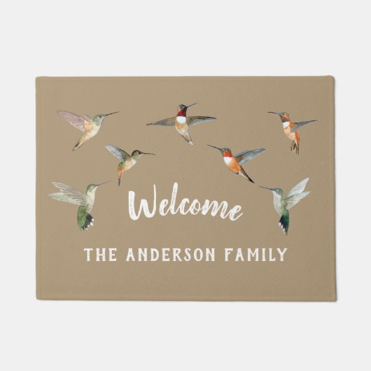 Gewohnte Hummingvögel Doormat Fußmatte (Vorderseite)