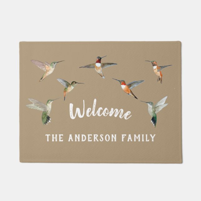 Gewohnte Hummingvögel Doormat Fußmatte (Vorderseite)