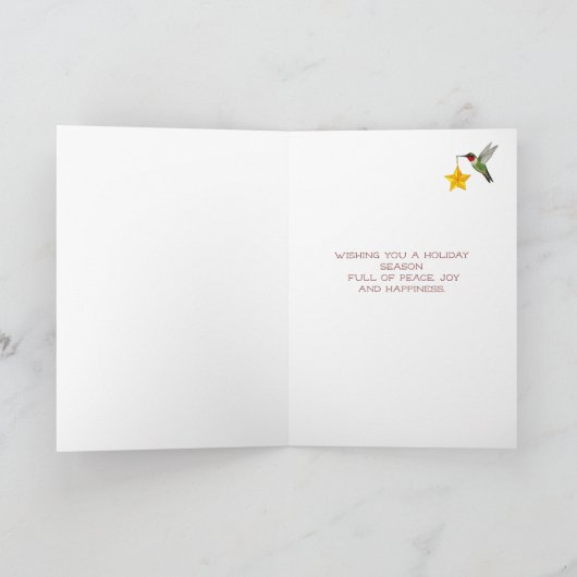 Gewohnte Hummingvögel Feiertagskarte (Innenseite)