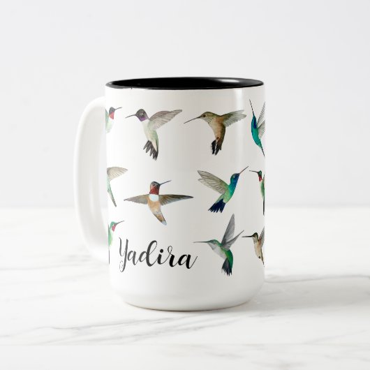 Gewohnte Hummingvögel Nordamerikas zweitöniger Kof Zweifarbige Tasse (Vorderseite Links)