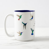 Gewohnte Hummingvögel Zweifarbige Tasse (Links)