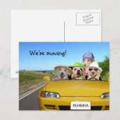 Gewohnte Hunde, die wir bewegen Ankündigungspostkarte (Vorne/Hinten)