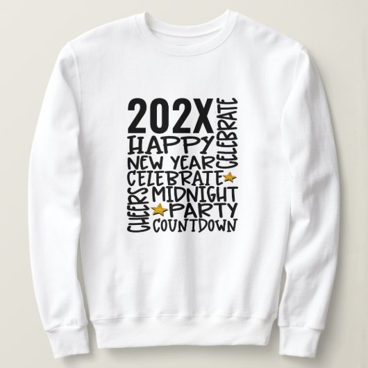 Gewohnte [Jahr] Personalisierte Familie Neue Jahre Sweatshirt (Design vorne)