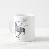 Gewohnte junge wild und frei galoppierende Appaloo Kaffeetasse (Vorderseite Links)