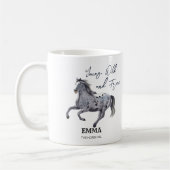 Gewohnte junge wild und frei galoppierende Appaloo Kaffeetasse (Links)