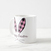 Gewohnte karierte Ohren Ostern Kaffeetasse (Vorderseite Links)