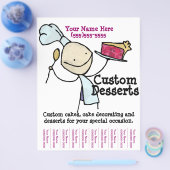 Gewohnte Kuchen. Dekorieren. Catering Flyer (Einzeln)