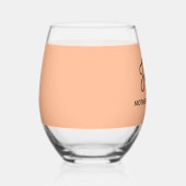 Gewohnte Mit Monogramm Hochzeitsmutter der Braut Weinglas Ohne Stiel (Rechts)