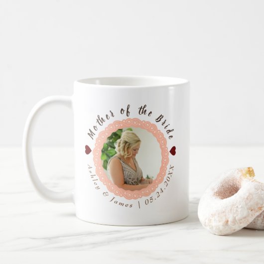 Gewohnte Mutter der Braut Hochzeitsgeschenke Kaffeetasse (Mit Donut)