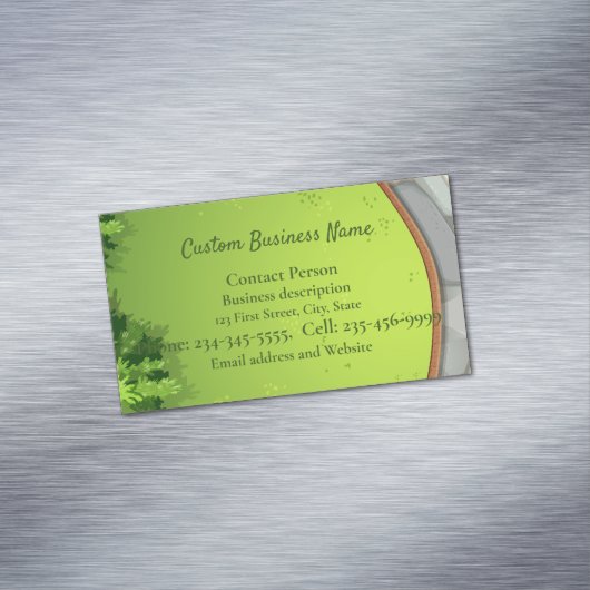 Gewohnte Rasenlandschaft Magnetische Visitenkarte (Beispiel)