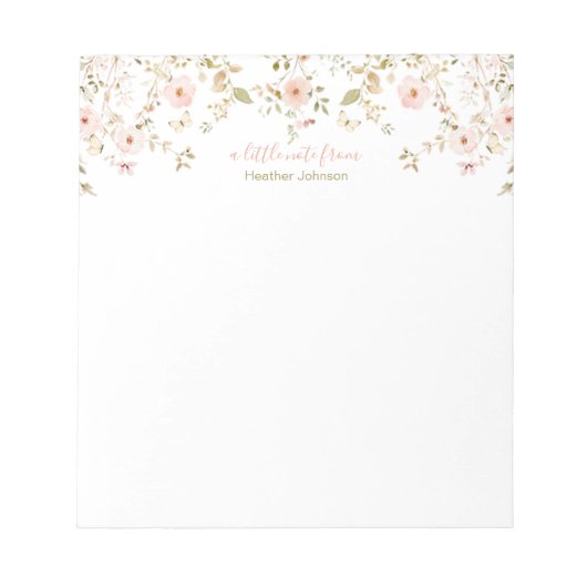 Gewohnte Rose des Wilden Landes Notizblock (Vorderseite)