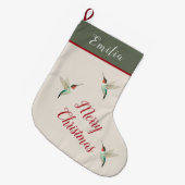 Gewohnte Ruby-throated Hummingbirds Großer Weihnachtsstrumpf (Vorderansicht (hängend))