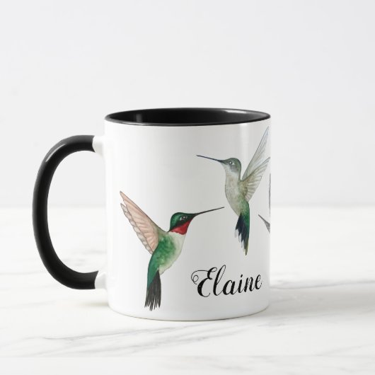 Gewohnte Ruby-throated Hummingbirds Tasse (Links)