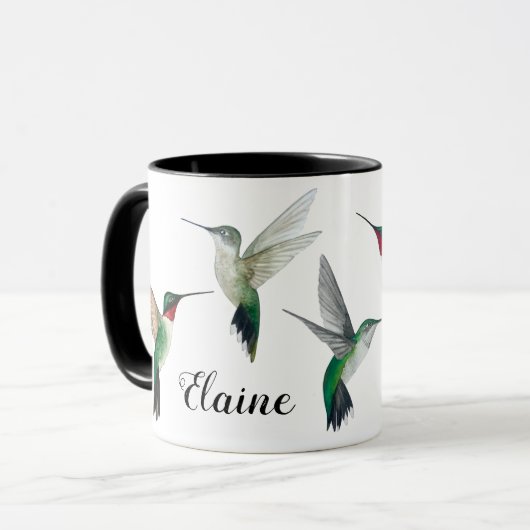 Gewohnte Ruby-throated Hummingbirds  Tasse (Vorderseite Links)