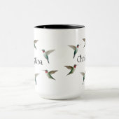 Gewohnte Ruby-throated Hummingbirds Tasse (Zentrum)