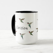 Gewohnte Ruby-throated Hummingbirds Tasse (Vorderseite Links)