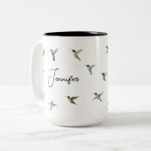 Gewohnte Ruby-throated Hummingbirds-Tasse Zweifarbige Tasse (Vorderseite Links)