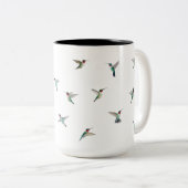 Gewohnte Ruby-throated Hummingbirds-Tasse Zweifarbige Tasse (VorderseiteRechts)