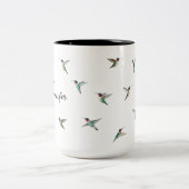 Gewohnte Ruby-throated Hummingbirds-Tasse Zweifarbige Tasse (Mittel)