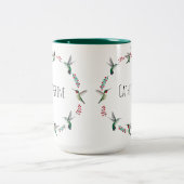 Gewohnte Ruby-throated Hummingbirds Zweifarbige Tasse (Mittel)