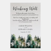 Gewohnte Rustikale Waldhochzeit wünscht gutes Zeic Acrylschild (Vorderseite)