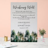 Gewohnte Rustikale Waldhochzeit wünscht gutes Zeic Acrylschild (Hochzeit)