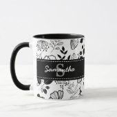 Gewohnte schwarze Blüten Tasse (Links)