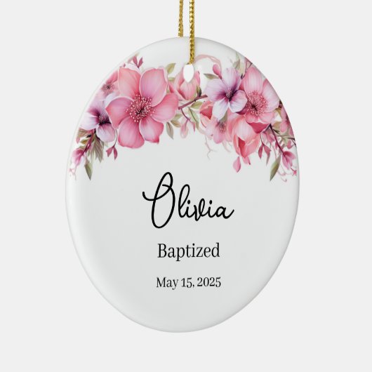 Gewohnte Taufe Keramik Ornament (Rechts)