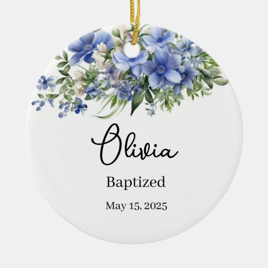 Gewohnte Taufe Keramik Ornament (Vorne)