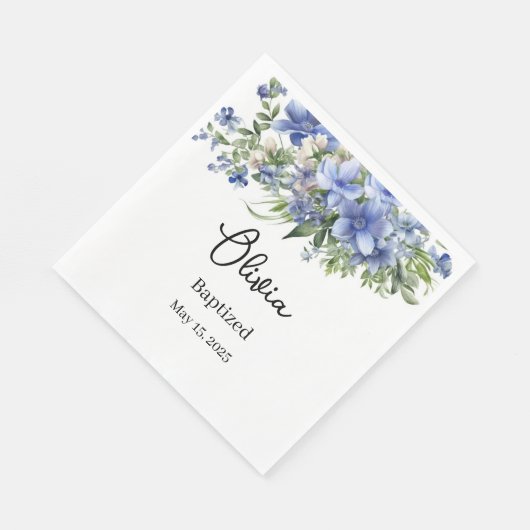 Gewohnte Taufe Serviette (Ecke)